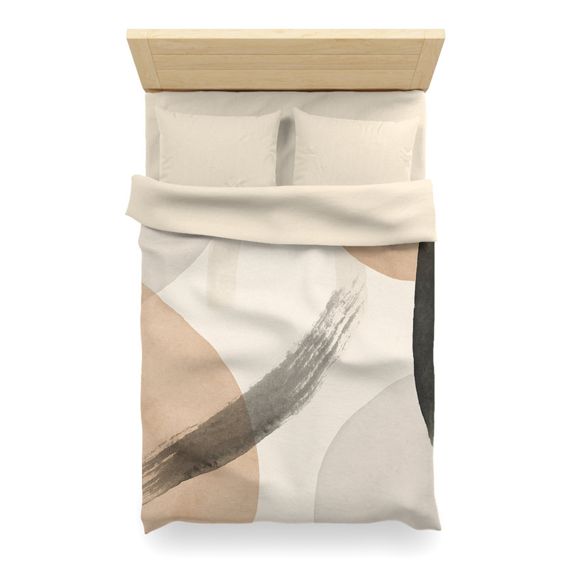 Microfiber Duvet Cover Boho Style, Design 80, Cream, Twin XL Duvet Cover