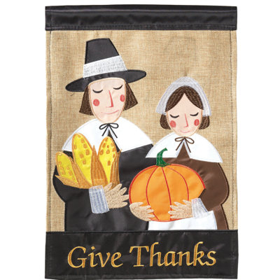 Cianna Double Sided 18'' H x 13'' W Polyester Thanksgiving Garden Flag