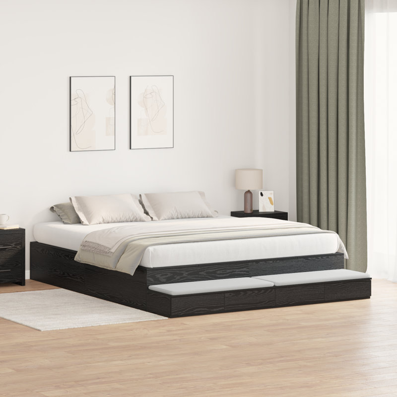 Vidaxl Storage Bed Frame, White, Single (3')