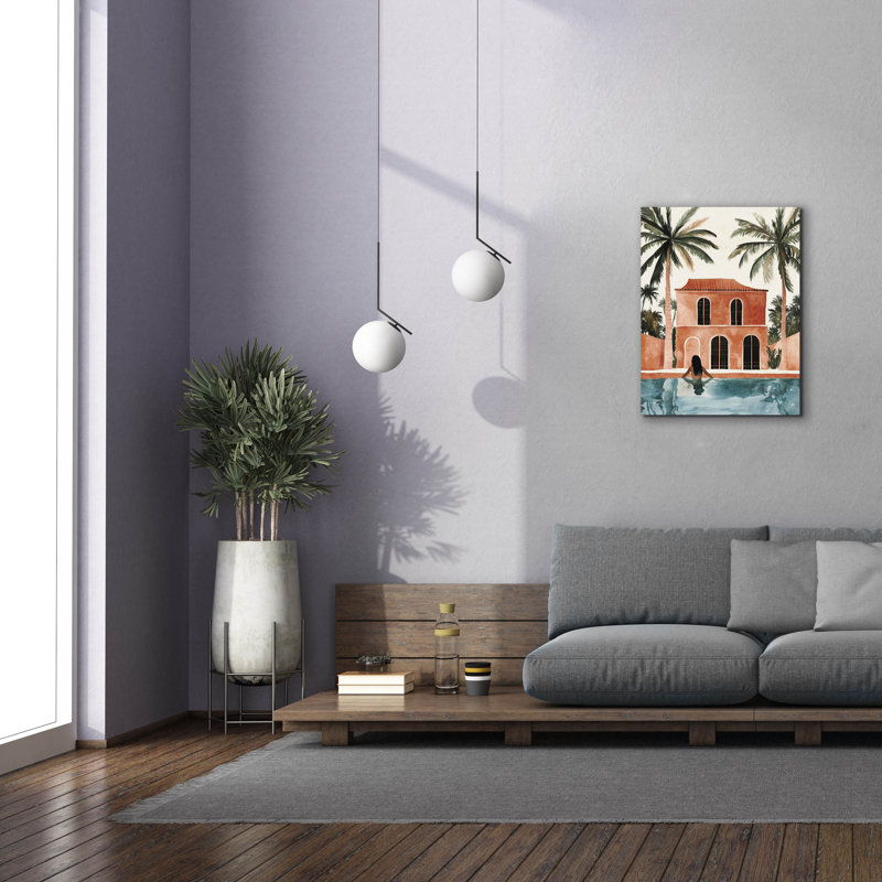«Luxury Poolside» par Svetlana Aleynikova, art mural sur toile, H 34 po x l 26 po
