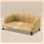 Animal de compagnie avec un design perle café, un rembourrage en mousse souple et quatre pieds en bois de bouleau, convient aux chiens de taille moyenne, avec un coussin lavable confortable de 38,75 po x P 23,75 po de hauteur