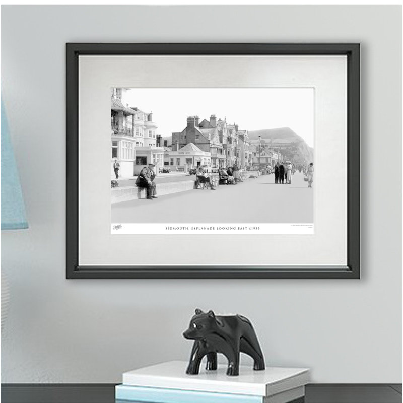 Sidmouth, Esplanade Looking East C1955 by Francis Frith - Single Picture Frame Print, 60cm H x 80cm W x 2.3cm D