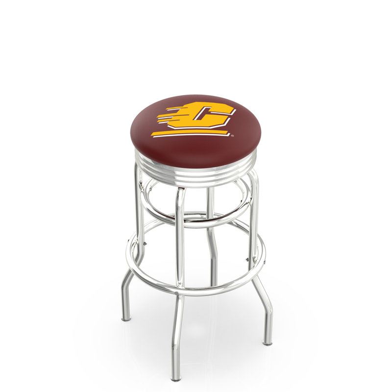 Tabouret de bar Logo Series, Tabouret de bar d'une hauteur de siège de 30 po, Double anneau chromé