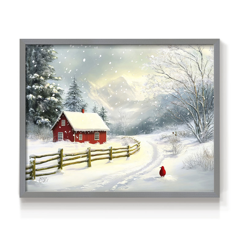 «Chirstmas Art» - DCCLV - Reproduction encadrée - Restickable, H 8 po x l 10 po, Gris