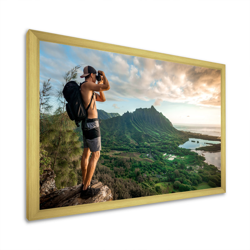 Sentiers de randonnée photo II sur toile, H 12 po x l 20 po x P 1 po, Encadrement doré