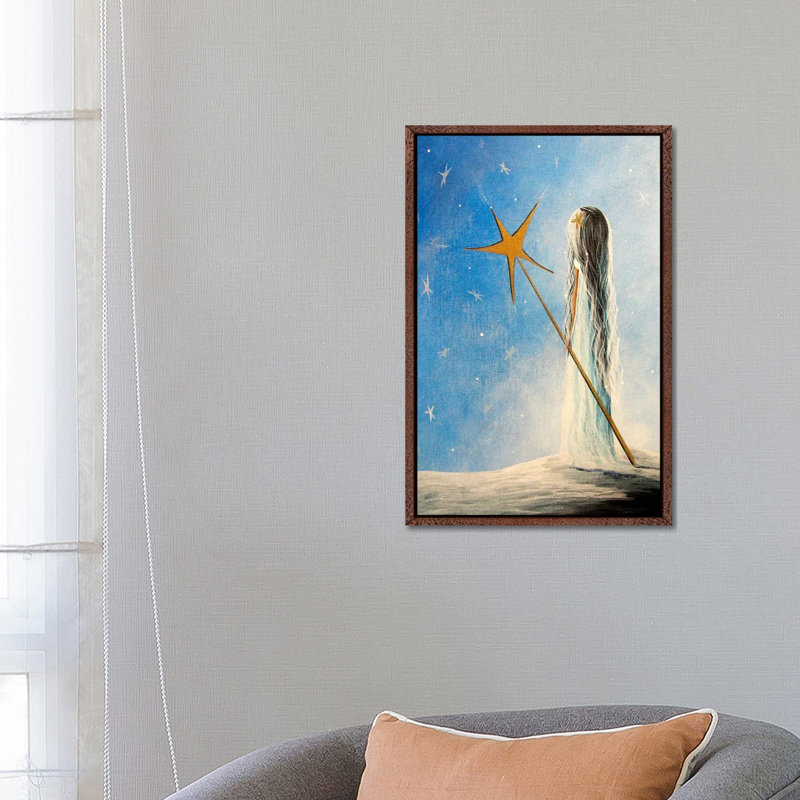 Snow Queen by Moonlight Art Parlour - Painting on Canvas, 66.04 cm H x 45.72 cm W, Classic Brown Wood Framed