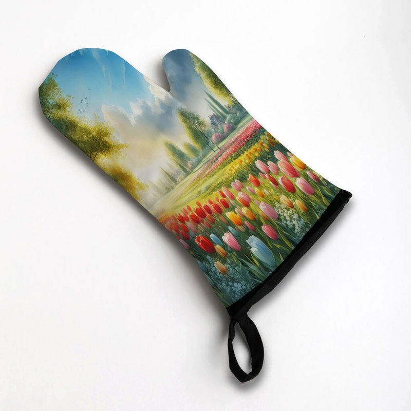 Sergé de coton Bright Tulips
