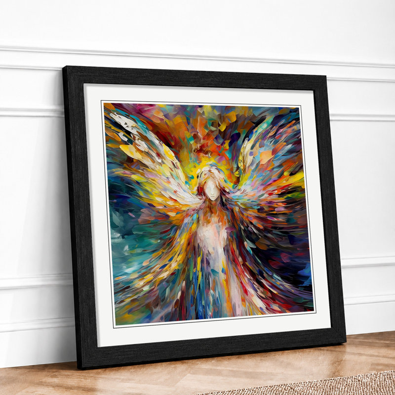 Angel Abstract No.1 - Framed Print, Black