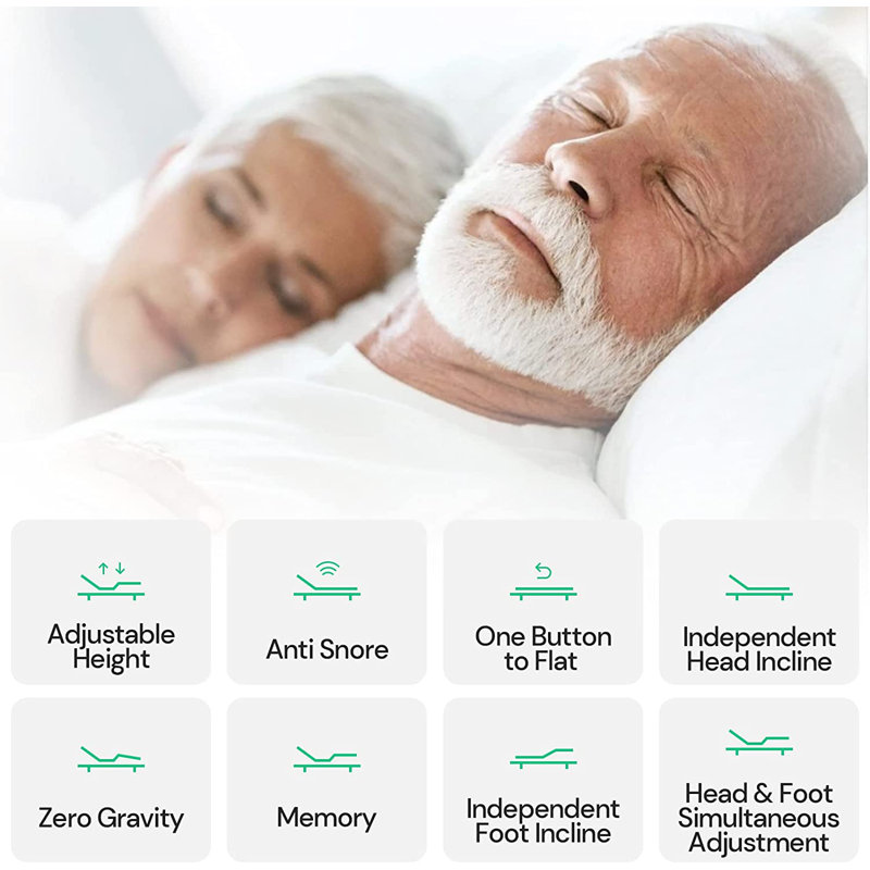 Ameliyah Twin XL Adjustable Bed with Wireless Remote