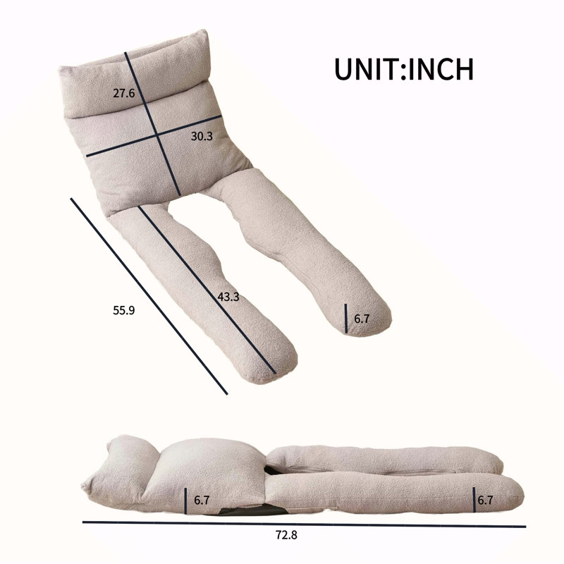 Adjustable Head And Waist U-Shaped Full-Body Recliner For Sleeping, Reading, And Physiotherapy
