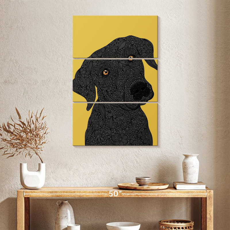 Labrador noir Brampt, H 38 po x l 24 po