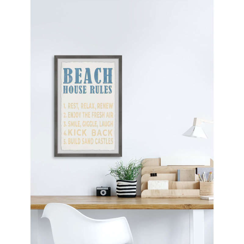 Build Sand Castles - Single Picture Frame Painting, 61cm H x 41cm W x 3.81cm D