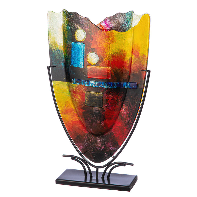 Cheslea Handmade Glass Floor Vase, 58cm H x 35cm W x 10cm D