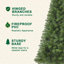 Arbre de Noël artificiel d'intérieur 7 pi, branches en PVC vertes non éclairées avec 775 pointes et support en métal stable