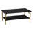 Black Oak & Gold Iron Rectangular Coffee Table-1188999825