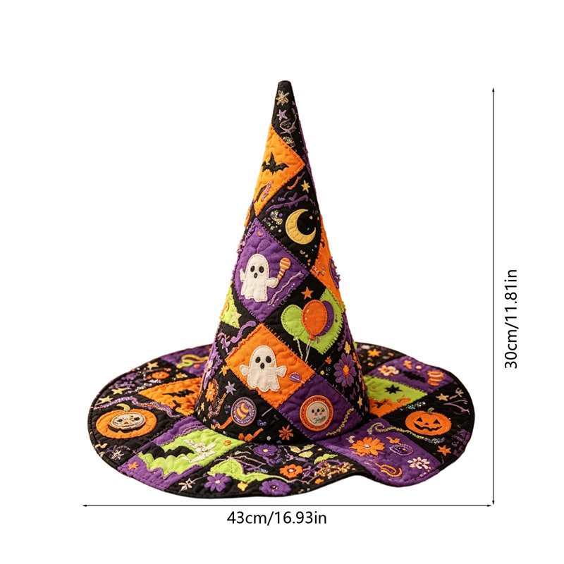 Décorations d'Halloween : Chapeau de sorcière, Mauve
