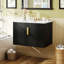 Meuble-lavabo de salle de bain avec lavabo, meuble-lavabo avec 2 portes à fermeture douce