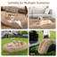 Grand lit pour chien de 71 po avec oreiller moelleux, couverture, kaki-916344841-916344855