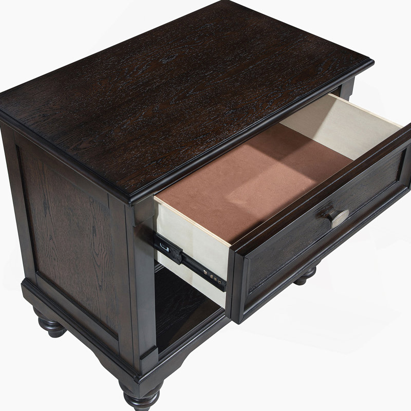 Dark Oak 1-Drawer Nightstand
