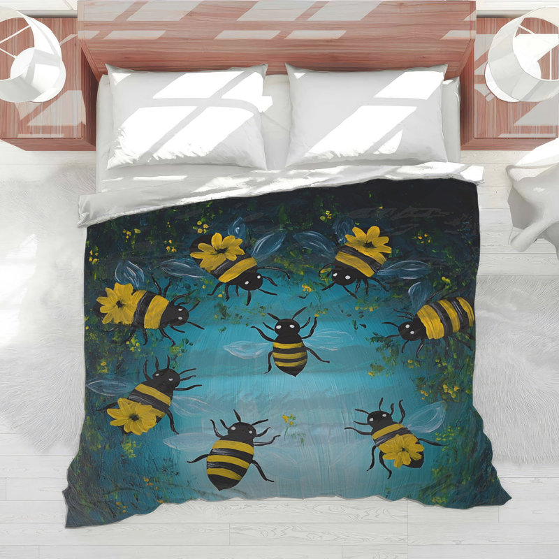 Édredon Bees Bedding Insectes Boho Boho, Simple extra long