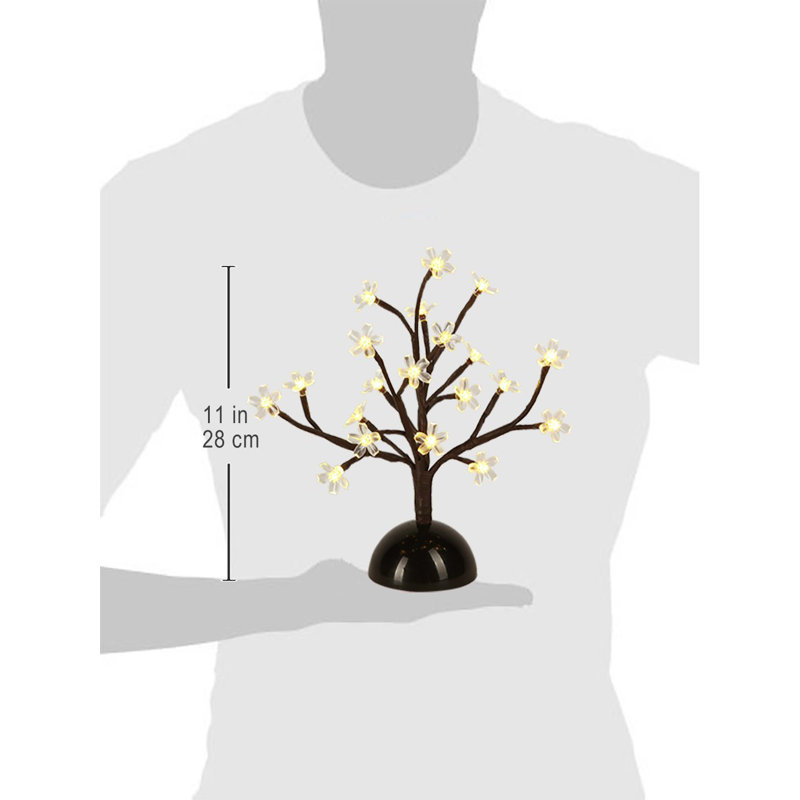 Arbre lumineux 20 lumières del 20 lumières cerise bonsai