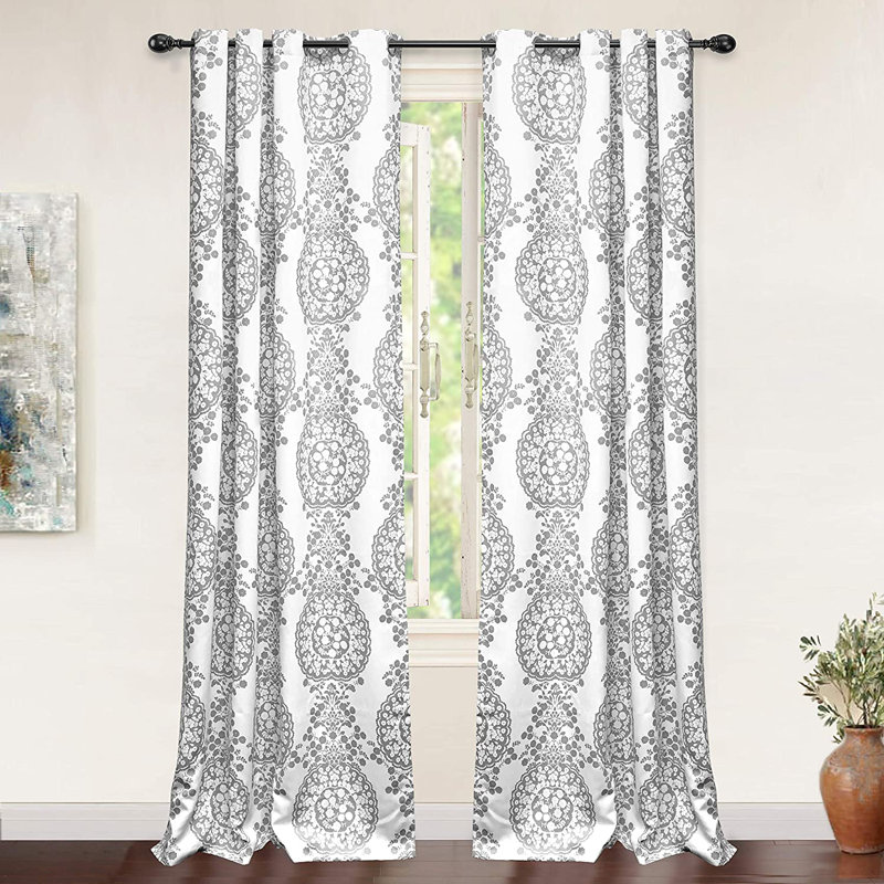 Jayton Room Darkening Curtain Pair, Gray, 52" W x 84" L
