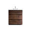 Lavabo pour salle de bain en noyer. Vaste espace de rangement, fonctionnement silencieux. Poignée ergonomique - Apparence. Bassin blanc. 30 po en noyer pré-assemblé. Capacité de travail intérieure accrue. Armoire moderne.-131377376