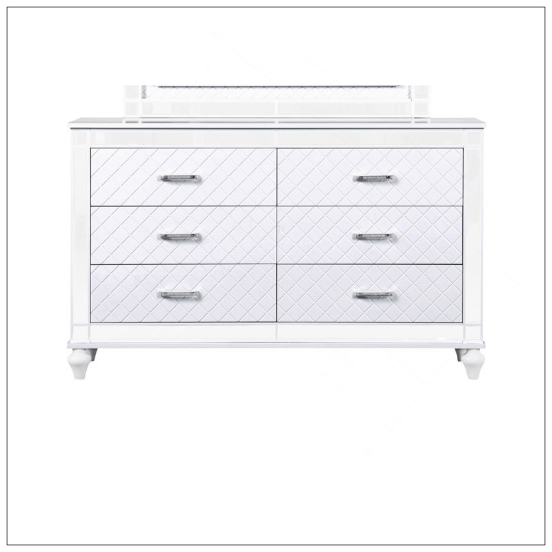 Commode, champagne argenté