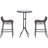 3 Piece Bar Height Outdoor Bistro Set For 2, Round Patio Pub Table 2 Bar Chairs With Comfortable Design & Strong Build