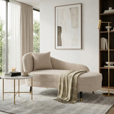 Canapé inclinable moderne recouvert d'une méridienne courbée pour le bureau de la chambre à coucher