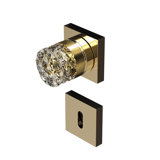 Ice Round Knob with Square Rosette