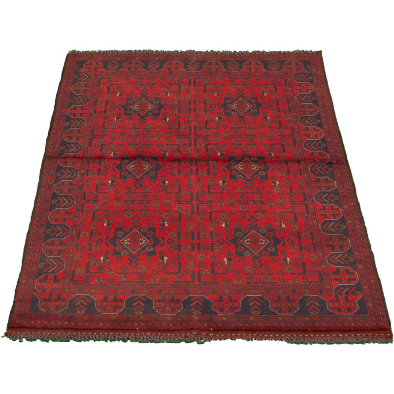 Tapis de bois one-of-kind à la main-noué la 2010 esari turque rouge de l 4 pi x 6 pi 6 po Allaina