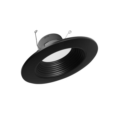 DLR56(V6) 5/6-Inch Black 900 Lumen Selectable Recessed LED Downlight With Baffle