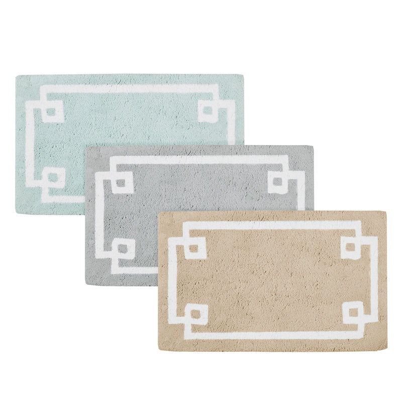 100% Cotton Medium Pile Tufted Bath Rug, Teal, Single - 30" L x 20" W
