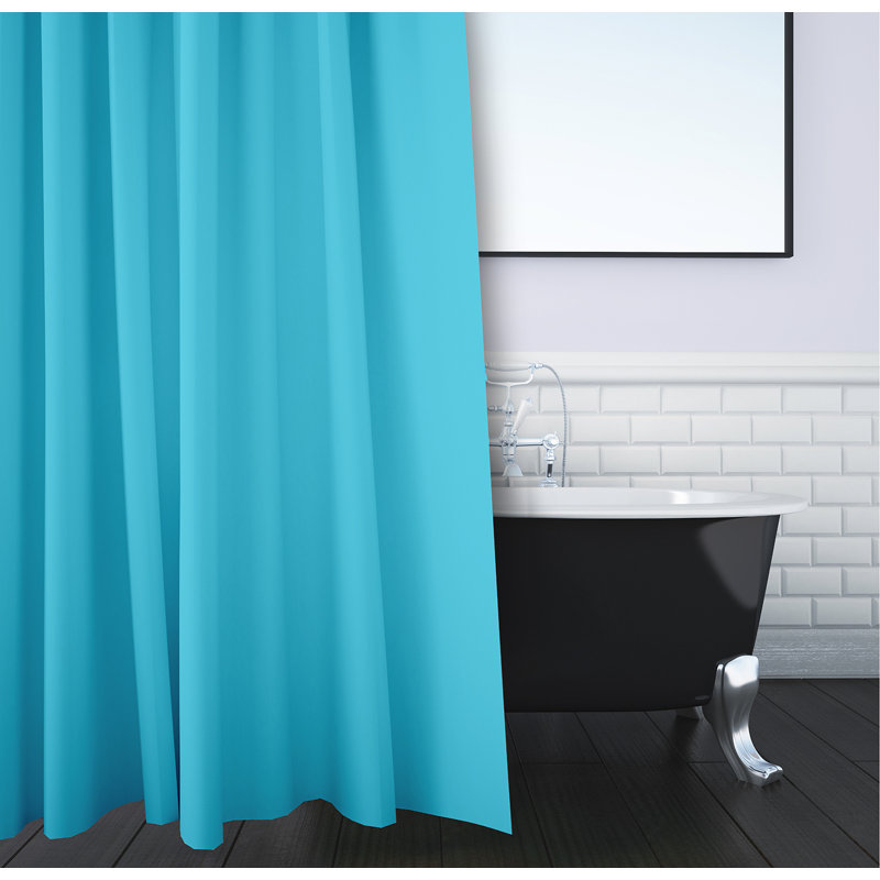 Rideau de douche simple Ke Wilson, Turquoise