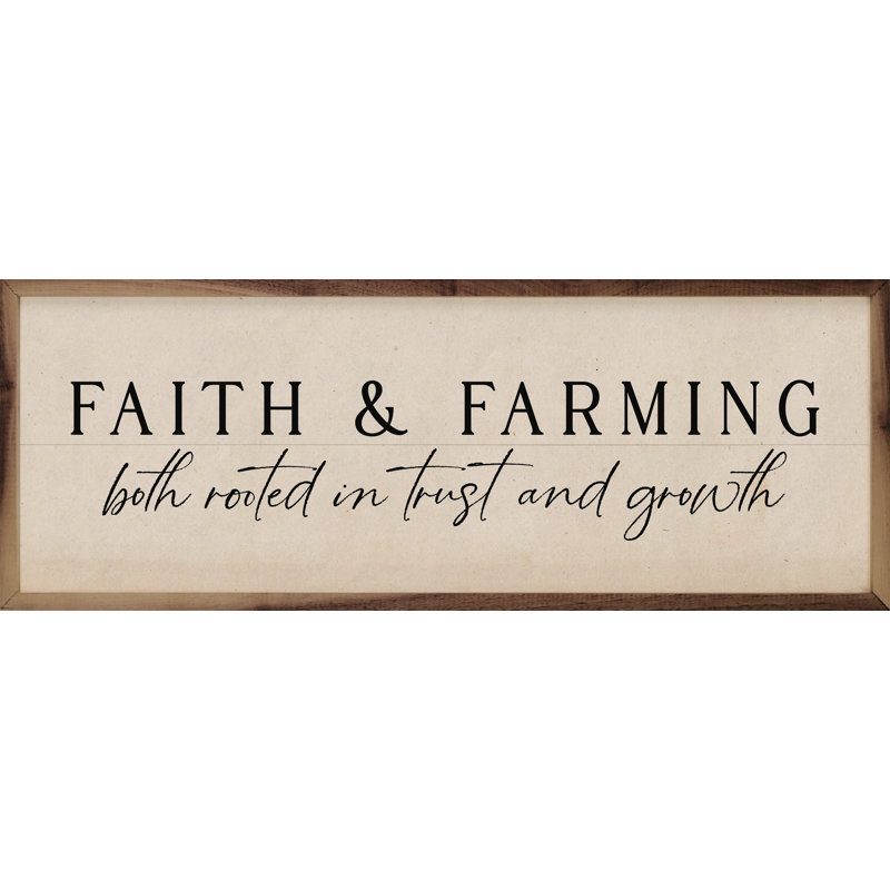 Faith and Farming - blanc, H 4 po x l 12 po