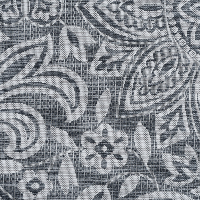 Tapis intérieur / extérieur floral Curvin, Tapis de couloir 2 pi 3 po x 7 pi 3 po