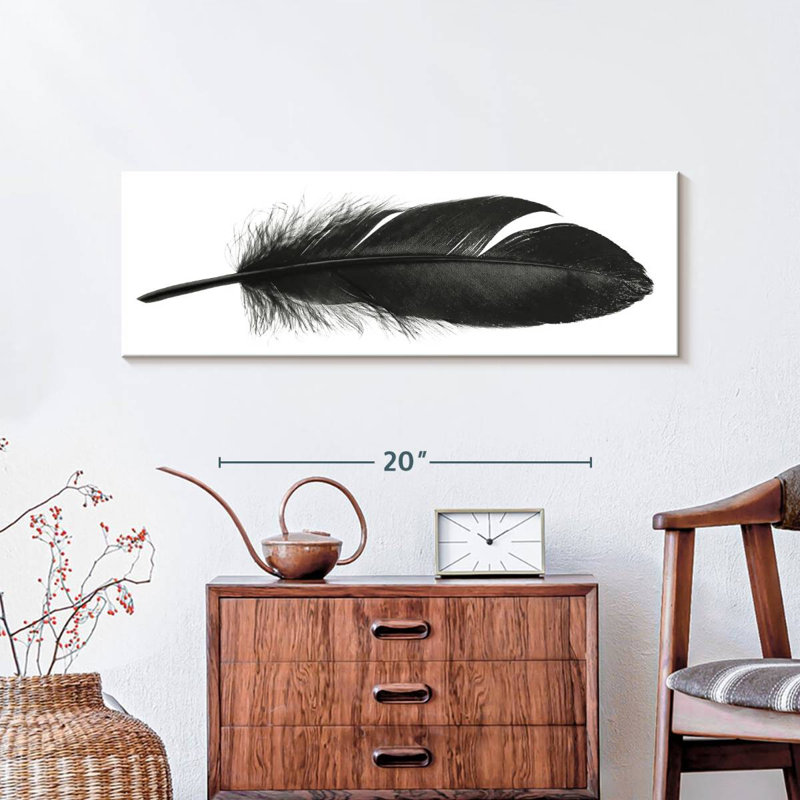 " Dark Feather " by Honey Bliss Photography, 10" H x 30" W x 1.25" D