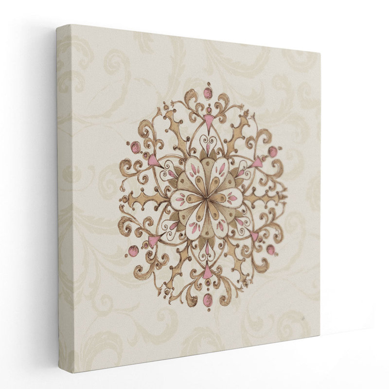 «Elegant_Saison Snowflake III», reproduction d'art sur toile, H 40 po x l 40 po