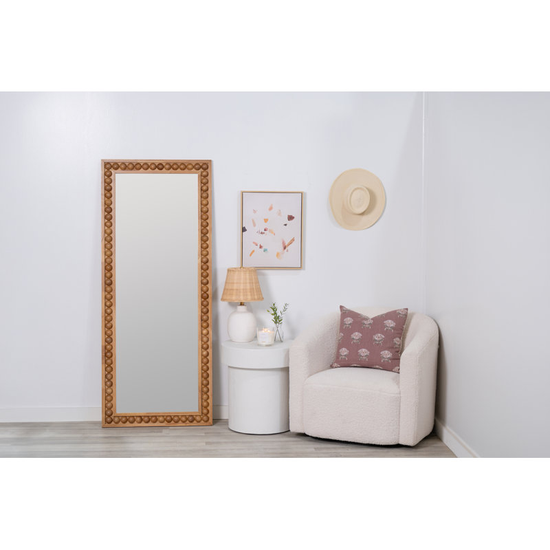 Solid Wood Rectangle Floor Mirror