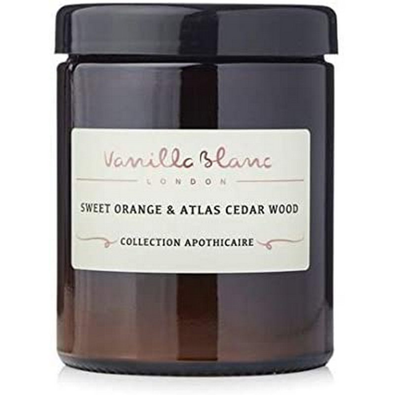 Sweet Orange & Atlas Cedar Wood Scented Flameless Jar Candle