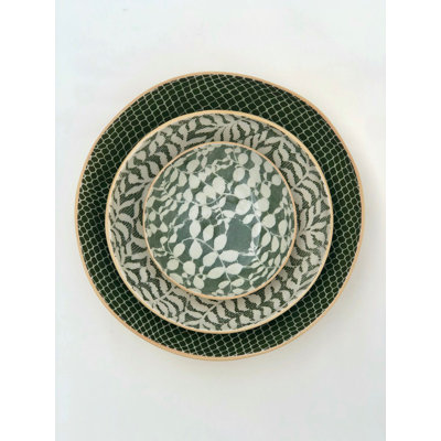 Pine Handmade Stoneware Pasta Bowl