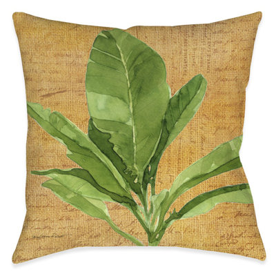 Palm Isle Schefflera Throw Pillow