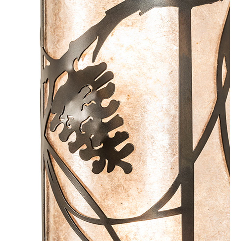 1 - Light Flush Mounted Sconce, Silver, Dark Burnished Antique Copper, 2