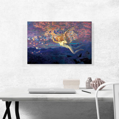 «Wings of the Morning 1905» par Edward Robert Hughes, reproduction d'art sur toile tendue