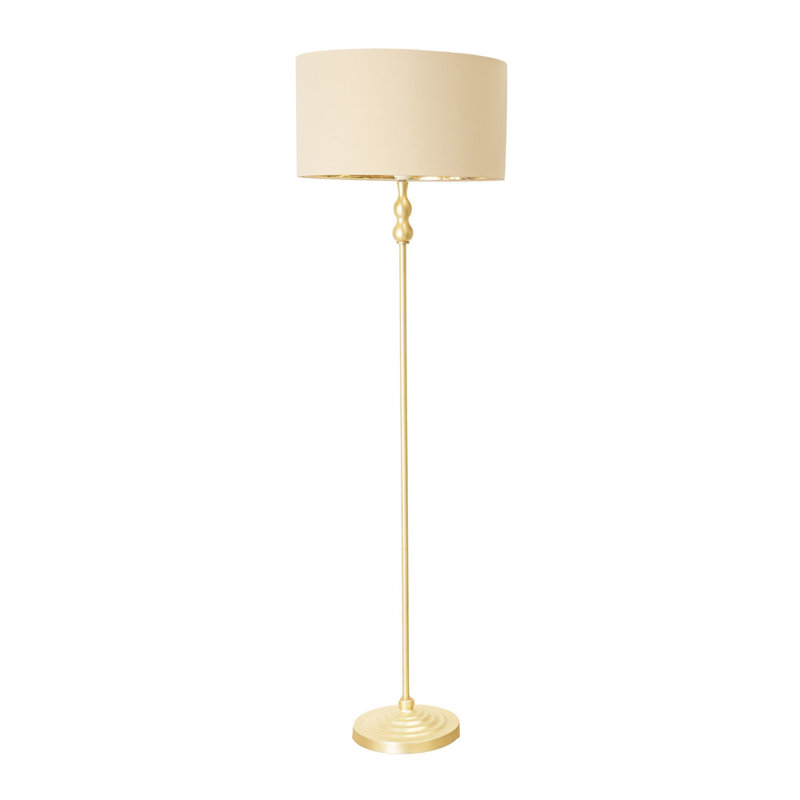 Reselva 151cm Traditional Floor Lamp, Gold, Beige