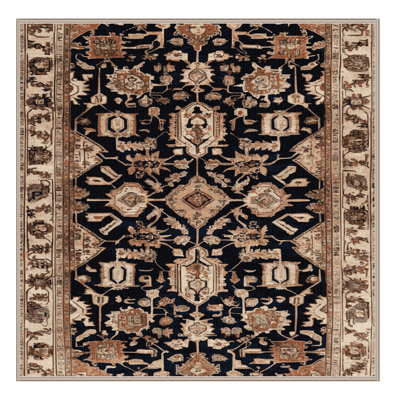 Machine Washable Persian Brown Area Rug