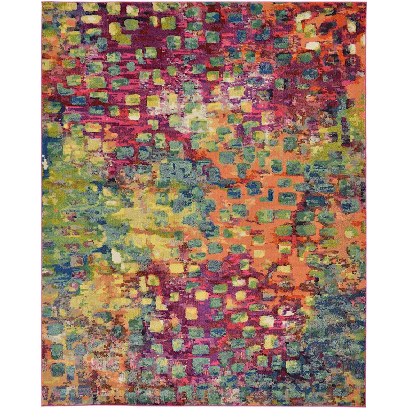 Meadow Geometric Multicolor Area Rug, Rectangle 10' x 13'