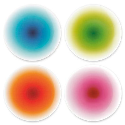 Ombre 4 Piece 7" Melamine Appetizer Plate Set