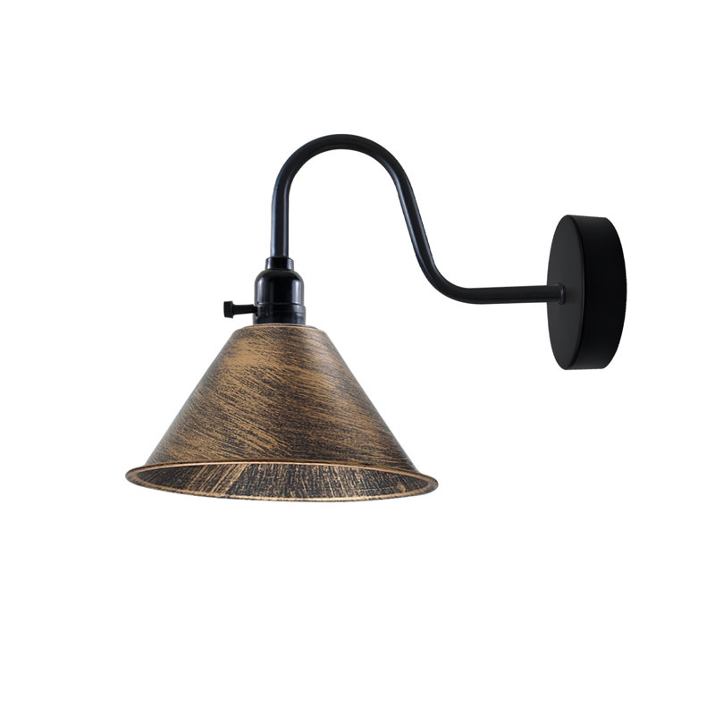 Orrington Armed Sconce, Brushed Copper, 10cm H x 18cm W x 18cm D